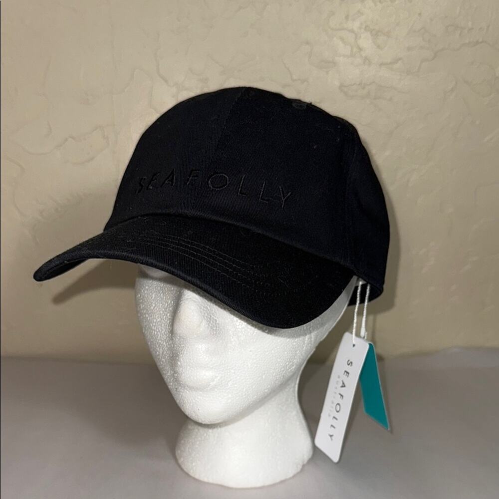 Seafolly Australia shadylady all black baseball cap NWT